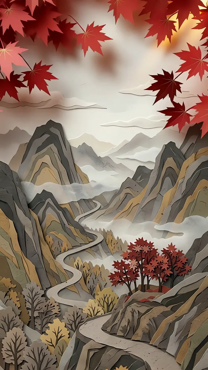 《山行》课文配图