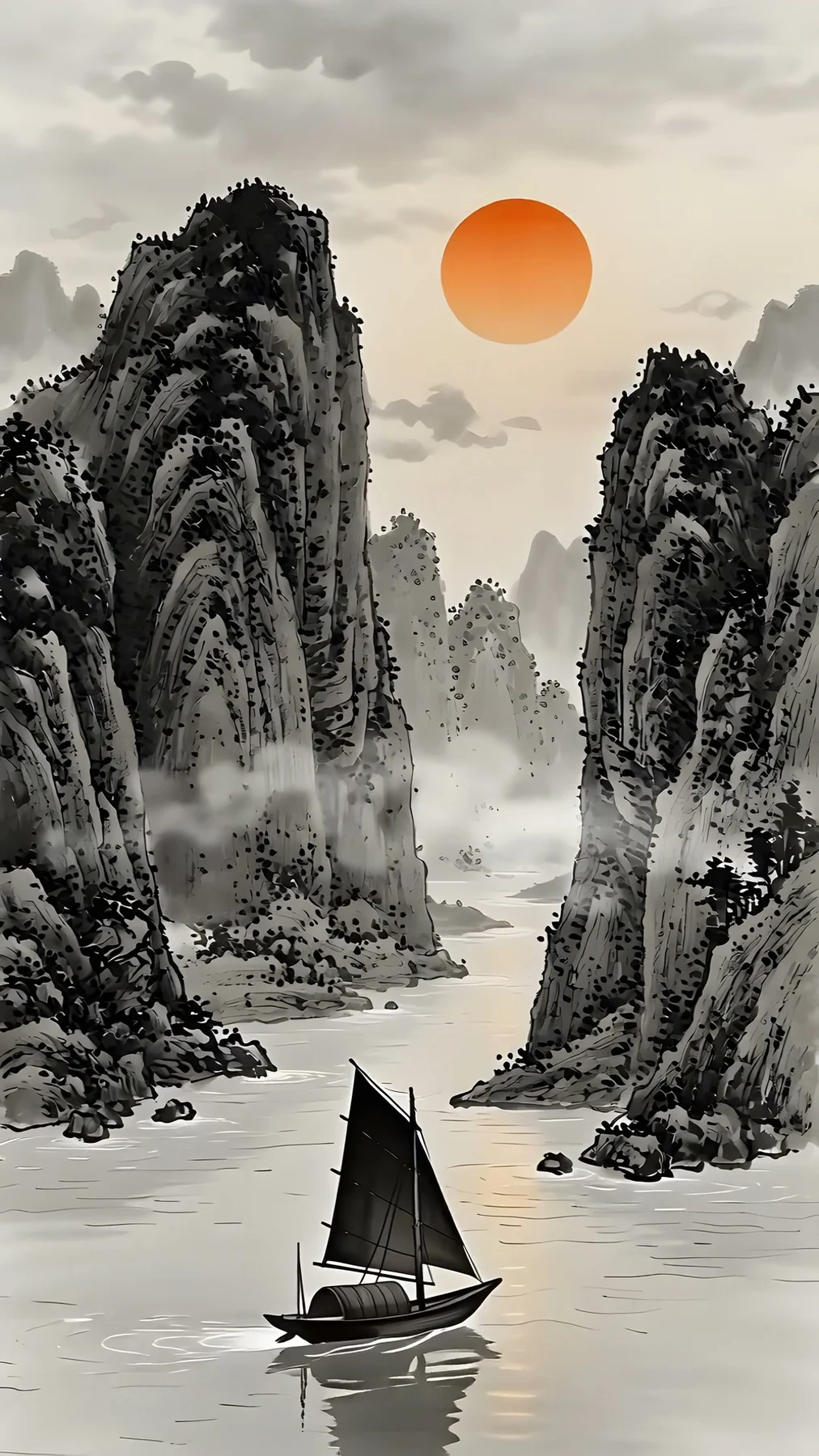 《望天门山》课文配图