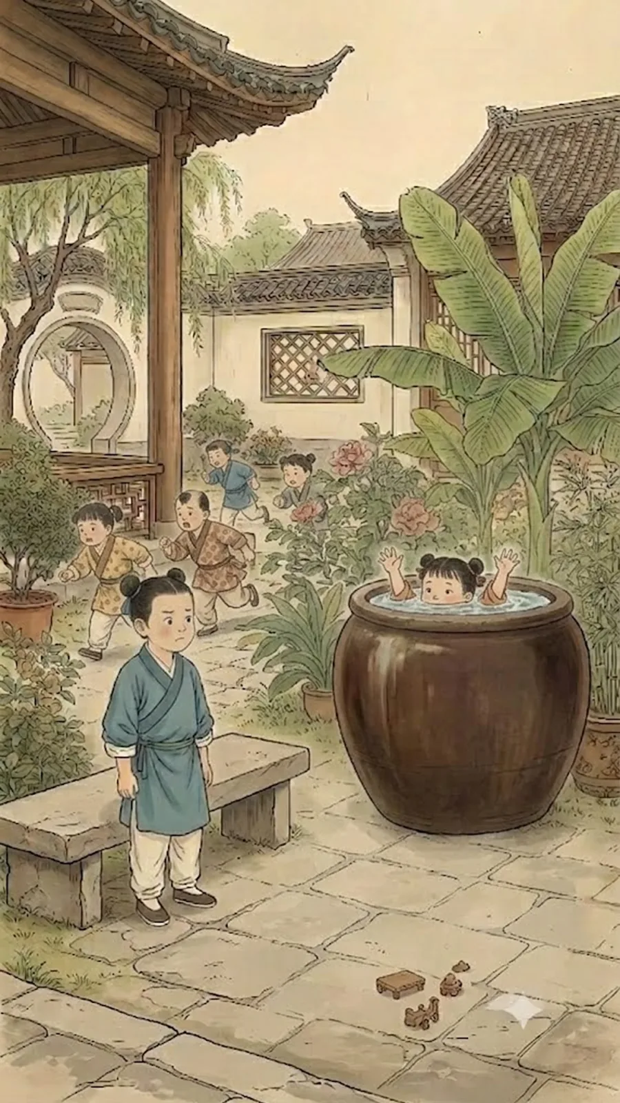 其他孩子惊慌离开